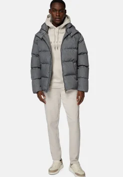 Blousons-Boggi Milano Bomber En Tissu Technique En Plume D'Oie Gris