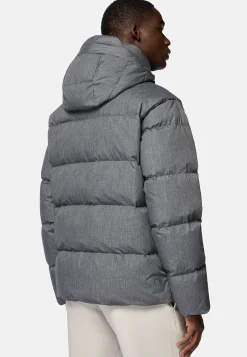 Blousons-Boggi Milano Bomber En Tissu Technique En Plume D'Oie Gris