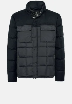 Blousons-Boggi Milano Bomber Flyn En Flanelle Et Tissu Tech En Plume