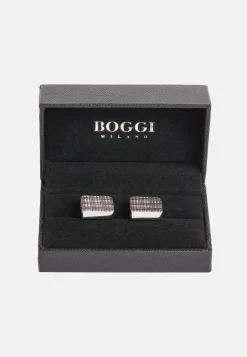 Boutons De Manchette-Boggi Milano Boutons De Manchette Carrés Argent