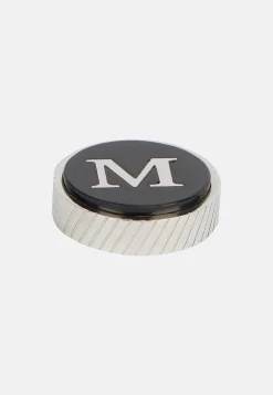 Boutons De Manchette-Boggi Milano Boutons De Manchette Ronds Lettre M Noir