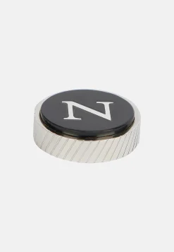 Boutons De Manchette-Boggi Milano Boutons De Manchette Ronds Lettre N Noir