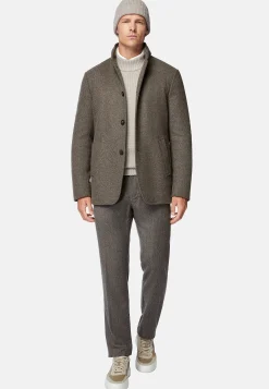 Manteaux-Boggi Milano Caban En Laine Taupe