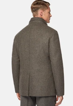 Manteaux-Boggi Milano Caban En Laine Taupe