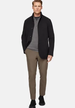 Manteaux-Boggi Milano Caban En Tissu Technique BTech Noir