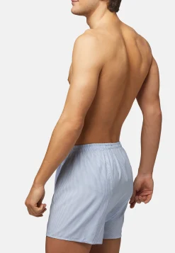 Sous-Vêtements Et Pyjamas-Boggi Milano Caleçon À Rayures Bleues En Coton Rayures bleu clair