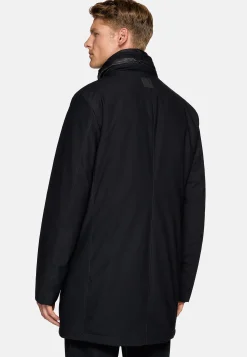 Blousons-Boggi Milano Car Coat En Tissu Technique Rembourré bleu marine