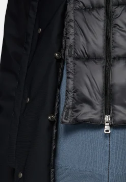 Blousons-Boggi Milano Car Coat En Tissu Technique Rembourré bleu marine