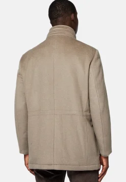 Blousons-Boggi Milano Car Coat Rembourré En Laine Et Cachemire