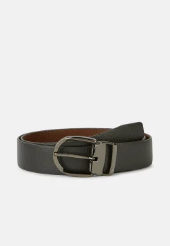 Ceintures-Boggi Milano Ceinture Réversible En Cuir Foulonné Gris