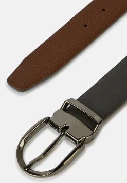 Ceintures-Boggi Milano Ceinture Réversible En Cuir Foulonné Gris