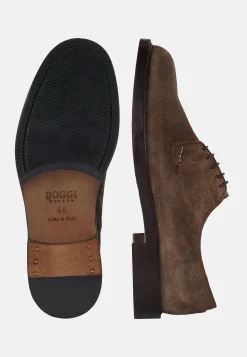 Classiques-Boggi Milano Chaussures Modèle Derby En Daim Marron