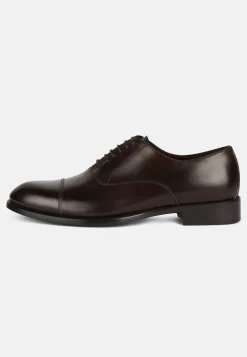 Classiques-Boggi Milano Chaussures Modèle Oxford En Cuir Marron
