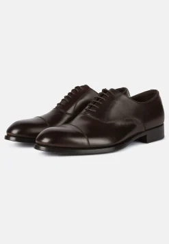 Classiques-Boggi Milano Chaussures Modèle Oxford En Cuir Marron