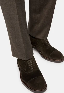 Classiques-Boggi Milano Chaussures Modèle Oxford En Daim Marron