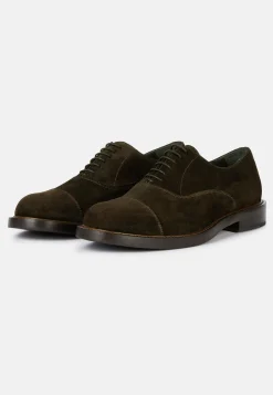 Classiques-Boggi Milano Chaussures Modèle Oxford En Daim Marron