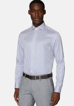 Chemises Habillées-Boggi Milano Chemise À Rayures En Sergé De Coton Slim Fit