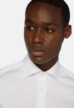 Chemises Habillées-Boggi Milano Chemise he En Coton Extensible Slim Fit Blanc