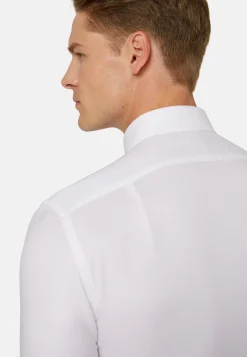 Chemises Habillées-Boggi Milano Chemise Blanche En Coton Dobby Regular Fit