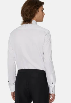 Chemises Habillées-Boggi Milano Chemise he En Coton Coupe Slim blanc