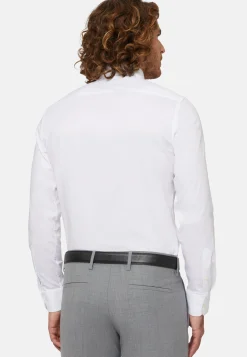 Chemises Habillées-Boggi Milano Chemise he En Coton Nylon Extensible Slim Blanc