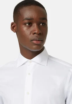 Chemises Habillées-Boggi Milano Chemise Blanche En Sergé De Coton Slim Fit