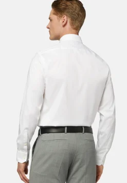 Chemises Habillées-Boggi Milano Chemise Blanche Pin Point En Coton Slim Fit
