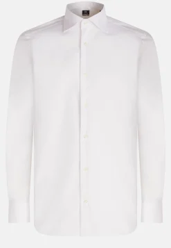 Chemises Habillées-Boggi Milano Chemise Blanche Pin Point En Coton Slim Fit
