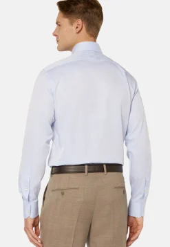 Chemises Habillées-Boggi Milano Chemise En Sergé De Coton Regular Fit Bleu clair