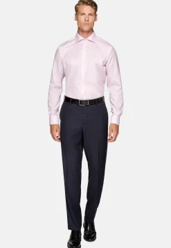 Chemises Habillées-Boggi Milano Chemise En Coton Dobby Regular Fit Rose