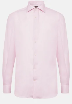 Chemises Habillées-Boggi Milano Chemise En Coton Dobby Regular Fit Rose