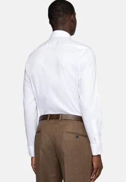 Chemises Habillées-Boggi Milano Chemise En Coton Nylon Extensible Slim Fit Blanc