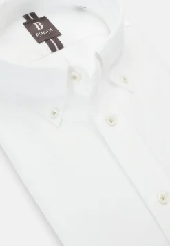 Chemises Décontractée-Boggi Milano Chemise En Coton Oxford Bio Coupe Droite