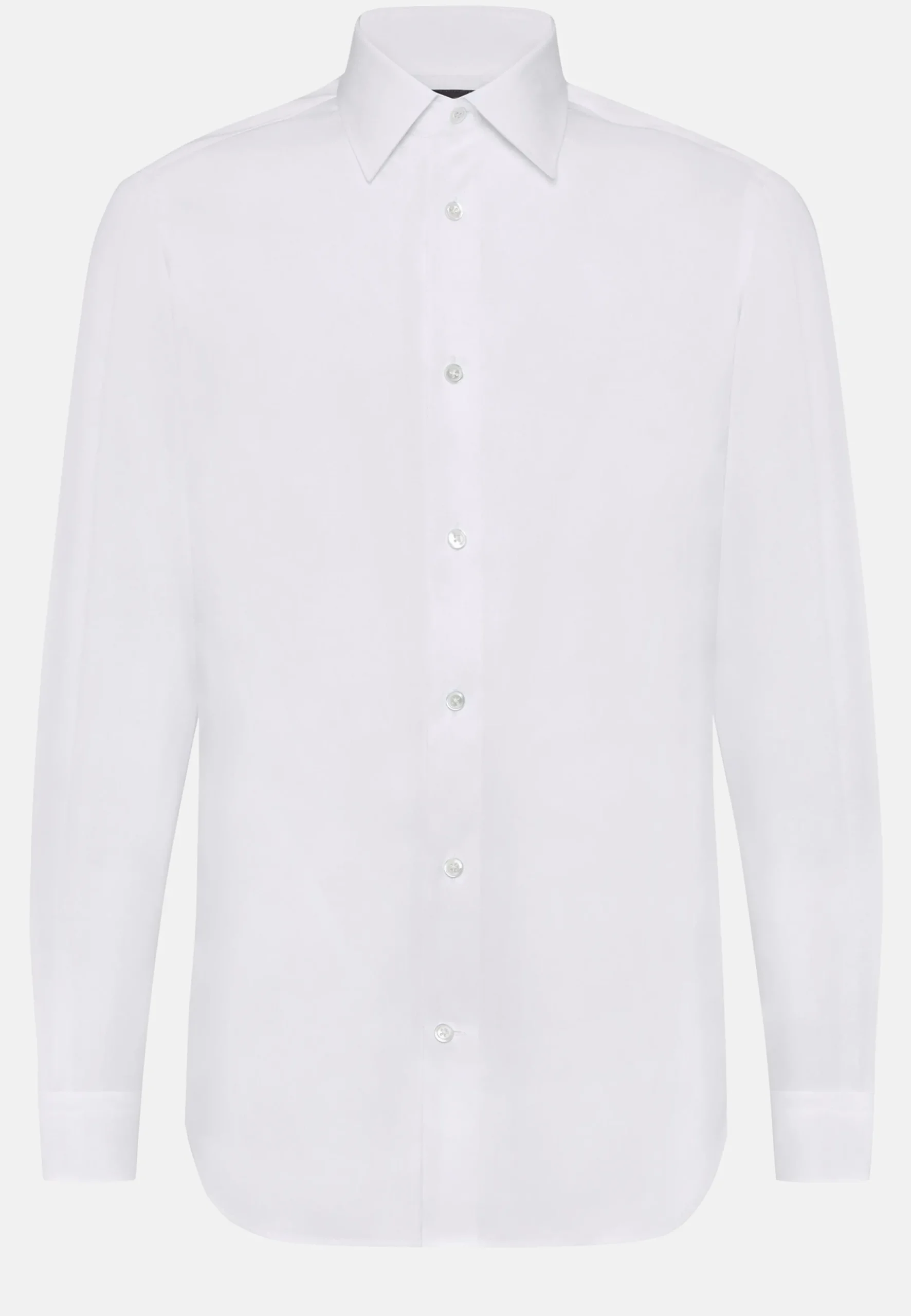 Chemises Habillées-Boggi Milano Chemise En Sergé De Coton Regular Fit Blanc