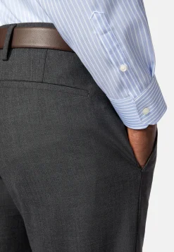 Chemises Habillées-Boggi Milano Chemise Rayée En Coton Dobby Regular Fit Bleu clair