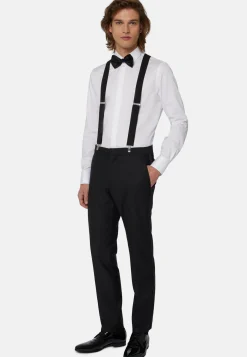 Chemises Habillées-Boggi Milano Chemise Slim Fit En Satin De Coton Blanc