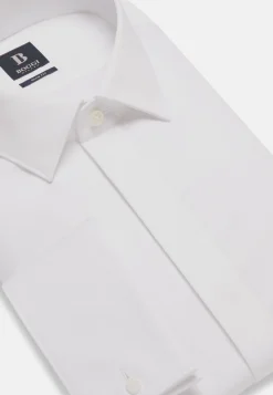 Chemises Habillées-Boggi Milano Chemise Slim Fit En Satin De Coton Blanc