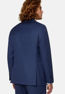 Costumes-Boggi Milano Costume En Pure Laine Bleu