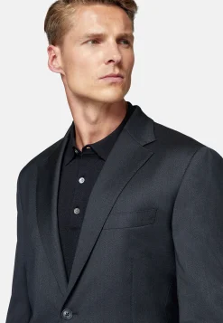 Costumes-Boggi Milano Costume Bleu Marine En Laine Extensible