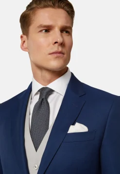 Costumes-Boggi Milano Costume Bleu Roi En Pure Laine Bleu royal