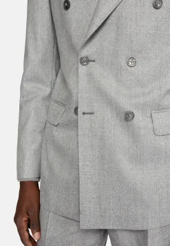 Costumes-Boggi Milano Costume Croisé Gris Clair En Pure Laine Light grey