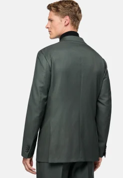 Costumes-Boggi Milano Costume Croisé En Pure Laine Vert