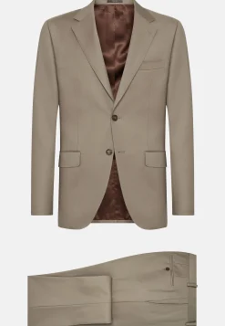 Costumes-Boggi Milano Costume Gris Tourterelle En Pure Laine Taupe