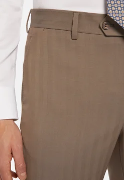 Costumes-Boggi Milano Costume Gris Tourterelle Motif À Chevrons En Pure Laine Super 130 Taupe