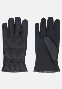 Gants-Boggi Milano Gants Matelassés En Tissu Technique Noir
