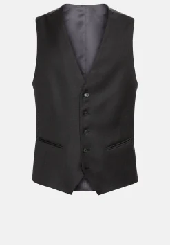 Gilets De Costume-Boggi Milano Gilet Bleu Marine En Sergé De Laine