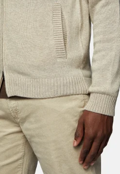 Tricots-Boggi Milano Gilet En Cachemire Mélangé Sable