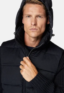 Blousons-Boggi Milano Gilet En Flanelle Rembourré De Plumes À Capuche