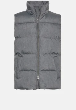 Blousons-Boggi Milano Gilet En Tissu Technique De Plume D'Oie Gris