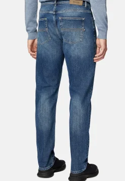 Jeans-Boggi Milano Jean En Denim Extensible Bleu À Délavage Moyen Bleu clair